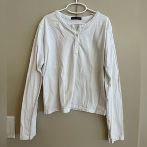 Brandy Melville long sleeve white shirt